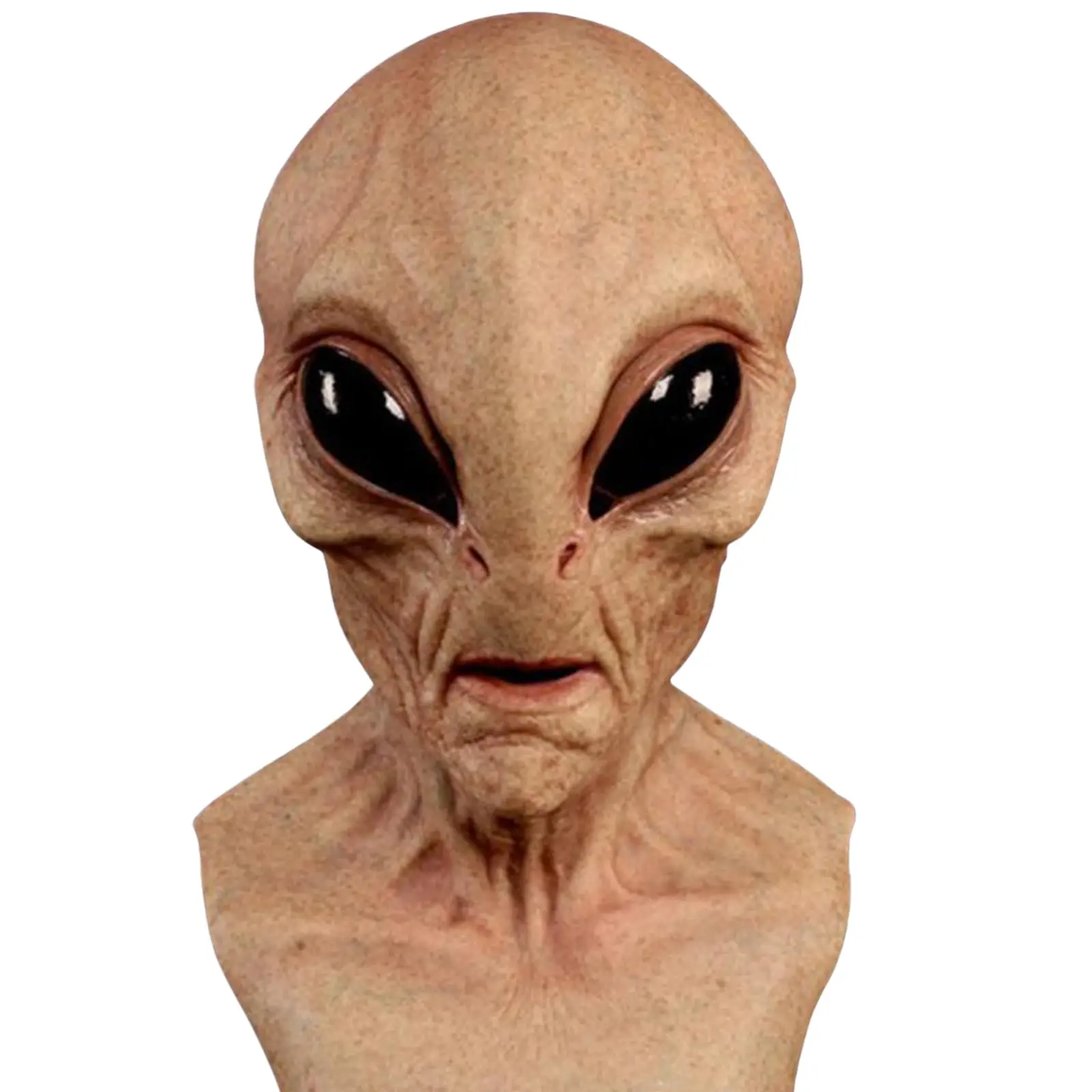 Latex Alien Mask Realistic - ハロウィーン用エイリアンマスク。リアルな悪魔風ラテックスマスク。大人用。ホラー、仮装、コスプレ、ハロウィーンの衣装、パーティーの小道具に最適。