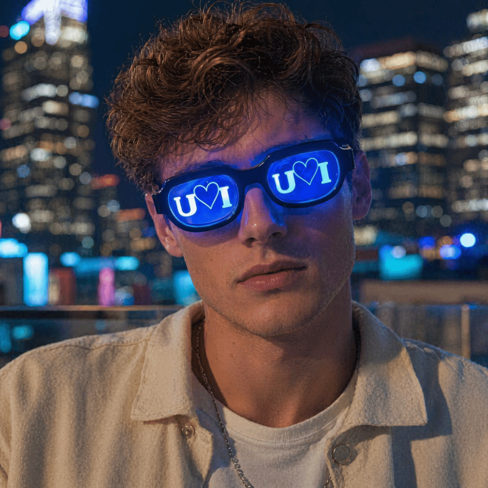 特殊効果LEDメガネ 光るネオン テクノロジー感あふれる発光 - Glow In The Dark Party Glasses のレビューと価格
