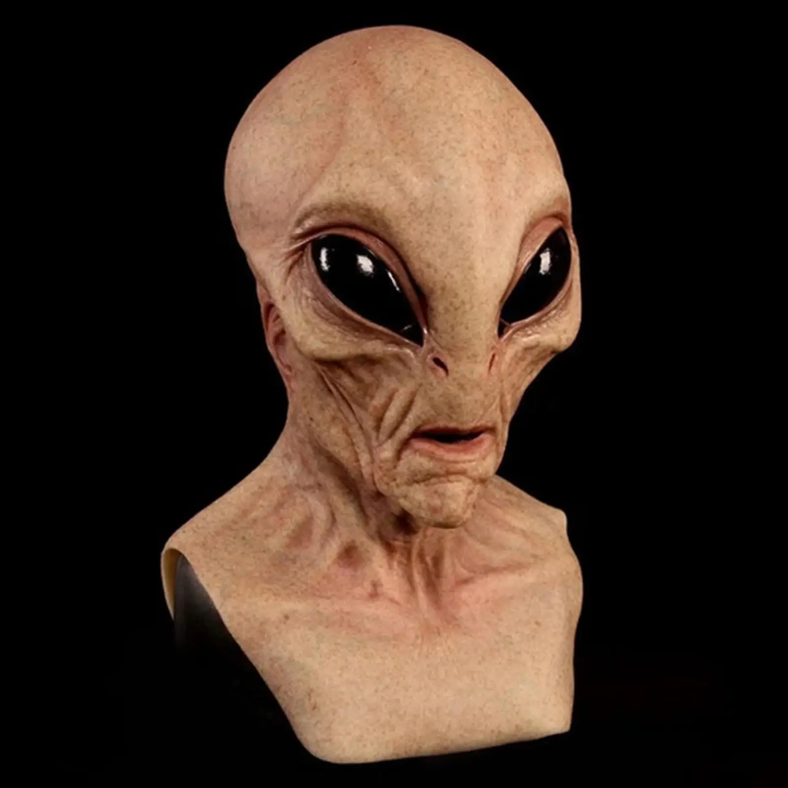 ハロウィーン用エイリアンマスク。リアルな悪魔風ラテックスマス - Latex Alien Mask Realistic のレビューと価格