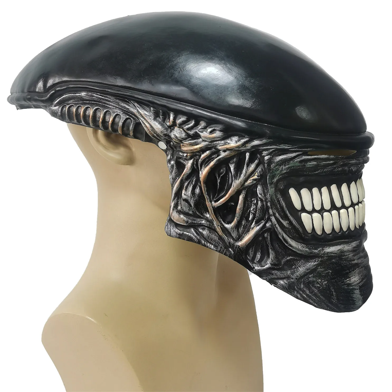 恐ろしい外星人プレデターのラテックス製ヘッドギア、コスプレ衣 - Latex Alien Mask Realistic のレビューと価格