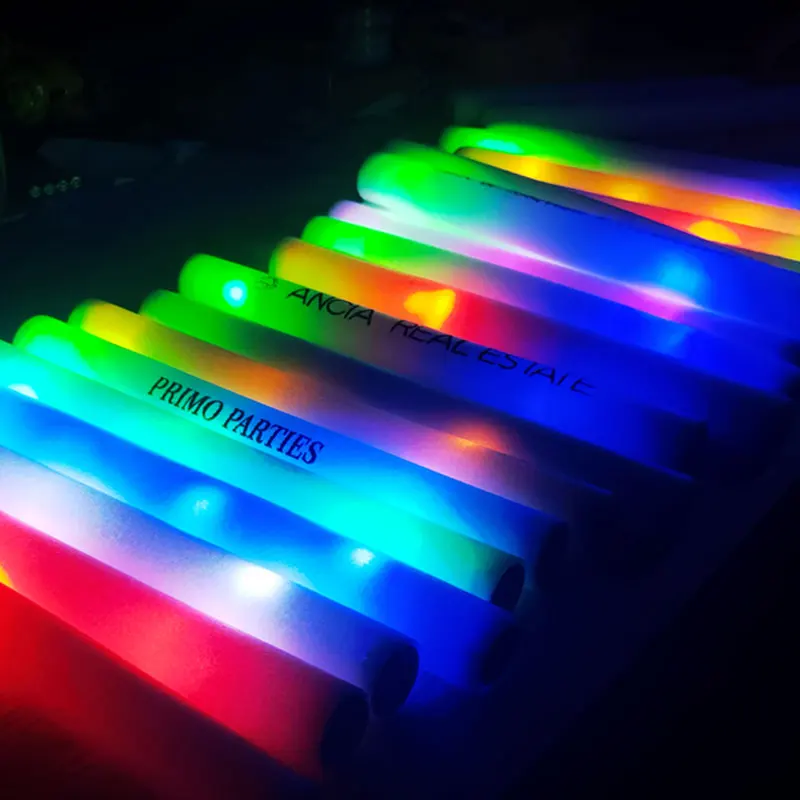 カスタマイズLEDグロー スティック、光るフォームワンド、結 - Flashing Led Foam Sticks Party のレビューと価格